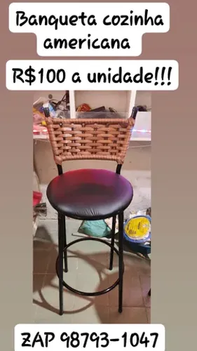 Banqueta cozinha americana R$100 a unidade!!!