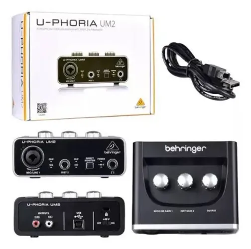 Interface de áudio Behringer U-PHORIA UM2 Usb