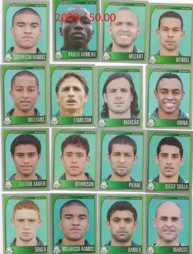 figurinhas times palmeiras / varios anos - preços estaõ em cada foto