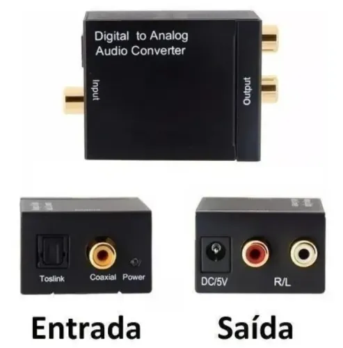 Conversor Áudio Óptico Coaxial P/analógico Rca Arduino Automação Robotica COD-CP416  