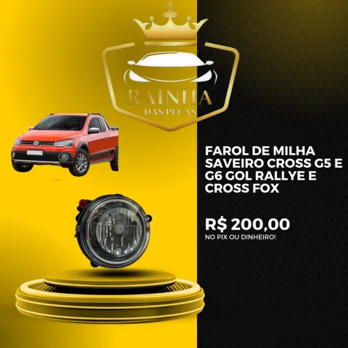 Farol de Milha Saveiro Cross G5 e G6 Gol Rallye e Cross Fox