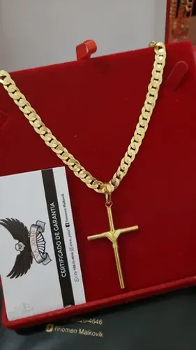CORRENTE E PINGENTE EM MOEDA ANTIGA IDÊNTICA AO OURO 18K