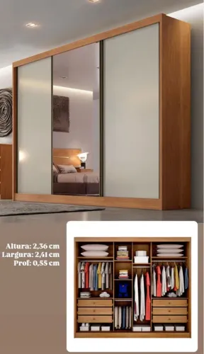Guarda roupa casal 100% MDF!! LUXUOSO