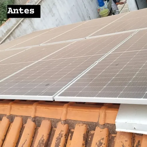 Limpeza de painel solar