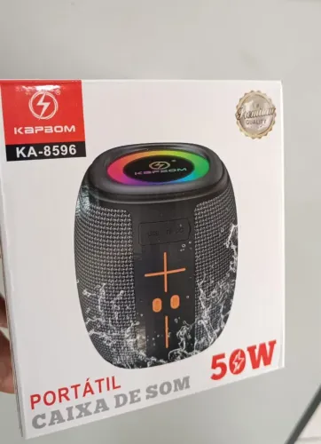Caixa De Som Bluetooth Portátil 50w Led Tws Ka-8596 -Potente - Loja Coimbra Entregamos