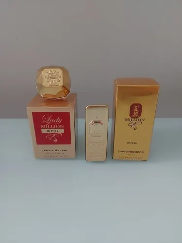 Perfumes Miniaturas Paco Rabanne Lady Million e 1 Million Royal