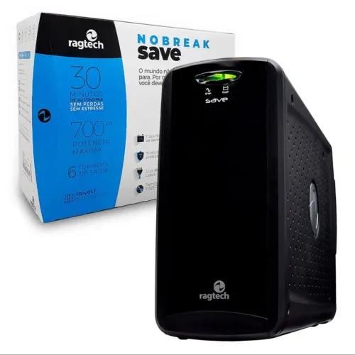 NOBREAK RAGTECH SAVE 700 STD-TI BLACK BIVOLT
