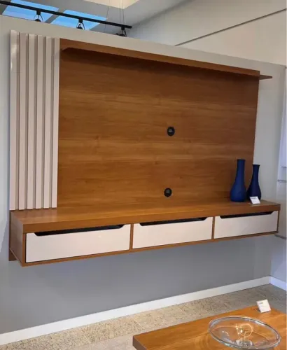 Painel Presence para TV de até 75 Polegadas com 3 Gavetas