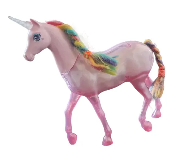 Brinquedo Cavalo Unicórnio Barbie Acende e tem som