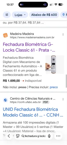 Fechadura eletrônica