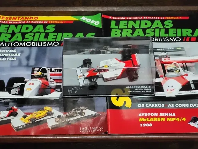 McLaren MP4/4 Ayrton Senna 1988 Coleção Lendas Brasileiras do Automobilismo Miniatura 1/43