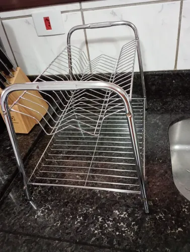 Escorredor de louça em inox - 18 pratos