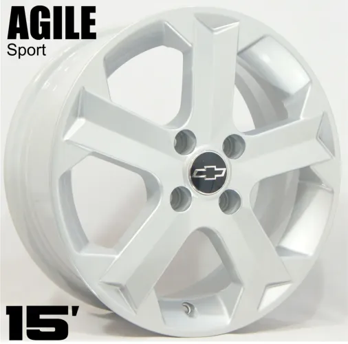 Rodas Aro 15" Chevrolet Agile Sport - Nova 4x100 prata
