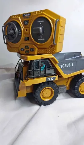 Caminhão Basculante Profissional Controle Remoto Luzes Piloto Automático