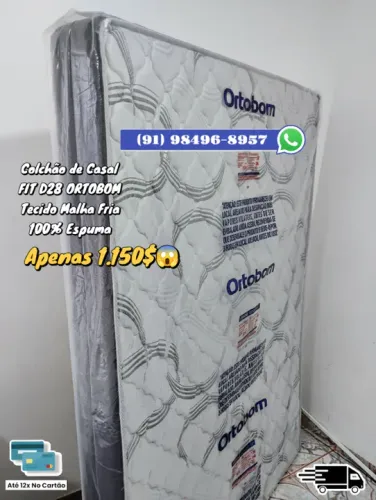 COLCHÃO DE CASAL D28 ORTOBOM TECIDO MALHA FRIA
