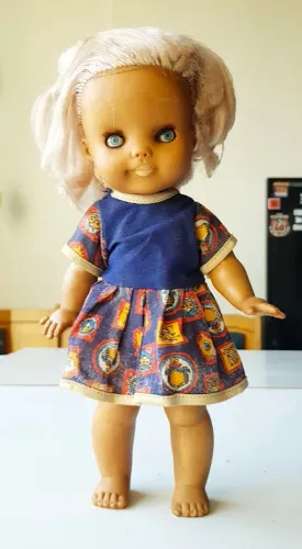 Brinquedo - Boneca Antiga - Tamanho 28 cm (Para Manutenção ou Aproveitamento)