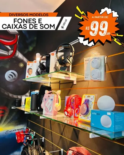 Fones e Caixas de Som - Diversos Modelos
