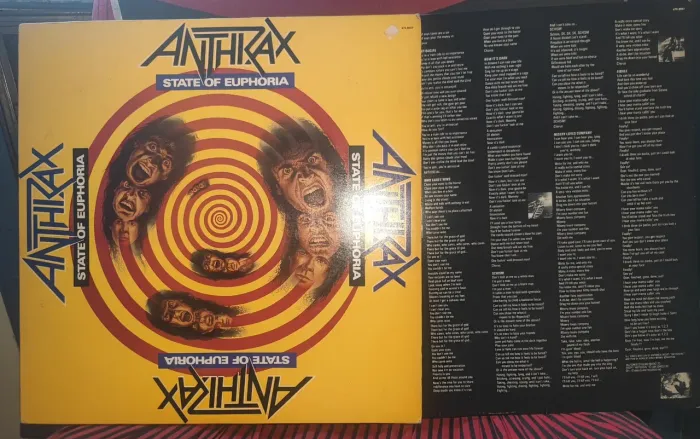 Anthrax - State of Euphoria -  Vinil LP da época 1988