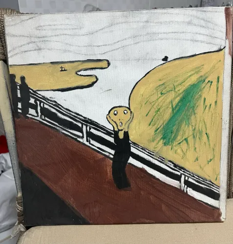 Quadro pintado a mão 