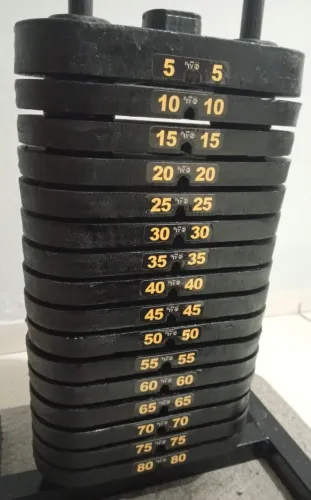 Conjunto de Pesos para aparelhos 80kg