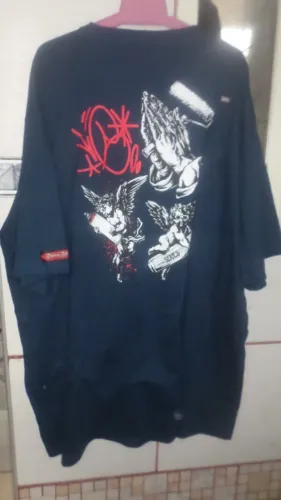 Camiseta Big Oversized Street Skatista Hip Hop Kpop Tmanho G3