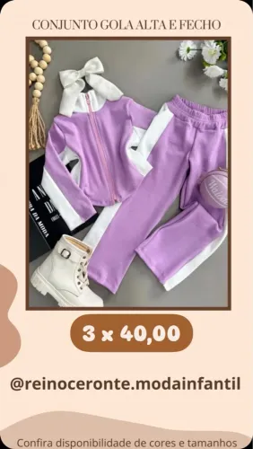 Conjunto infantil gola alta 