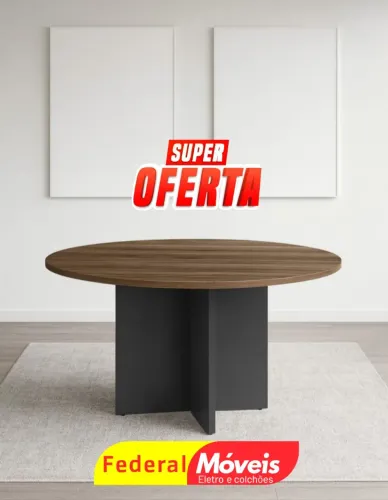 Mesa para Escritório Reunião 1,20m de diâmetro - Ideal para pequenos grupos!