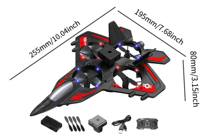 Avião De Controle Remoto Rc Avião 360° Flip Vermelho