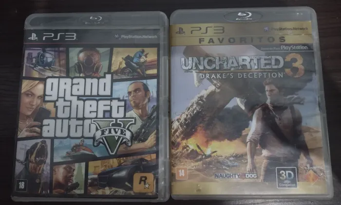 GTA V e Uncharted 3 (PS3)