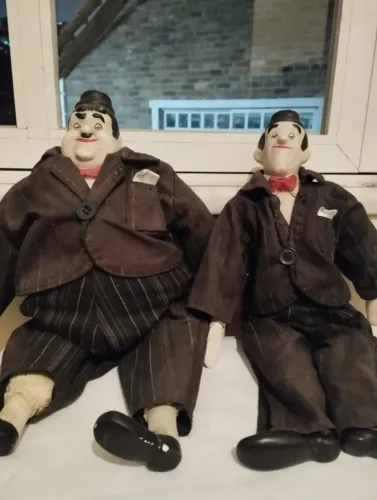 Boneco Antiguidade Gordo E Magro Decoração