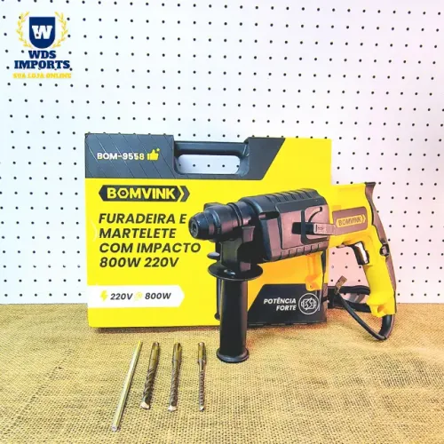 Furadeira Martelete Com Impacto 800W - Bomvink
