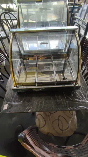 Estufa 3 bandejas vidro curvo