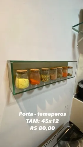 Porta Temperos de Vidro