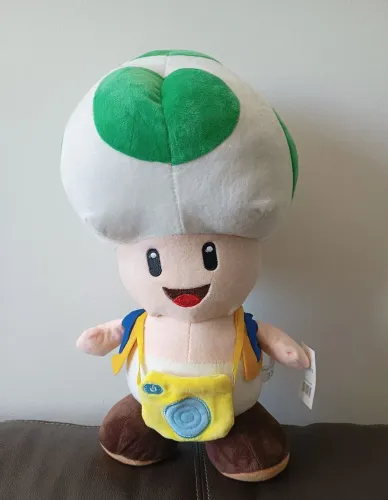 Cogumelo Toad de Pelúcia Personagem do Jogo Mario Bros da Nintendo 