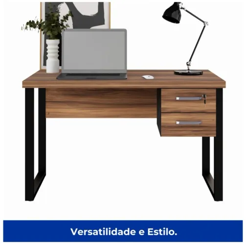 Mesa INDUSTRIAL de Escritório com Gavetas e Design Moderno