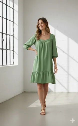 Vestido verde soltinho M da Hering