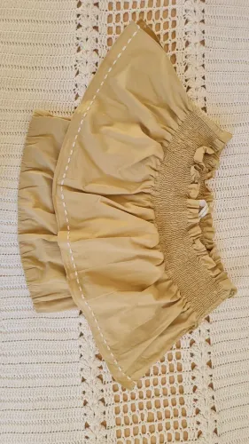Cropped Morena Rosa blusa ombro a ombro nude G feminino