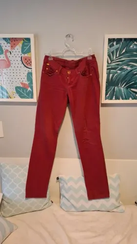 Calça bordô/vermelha skinny