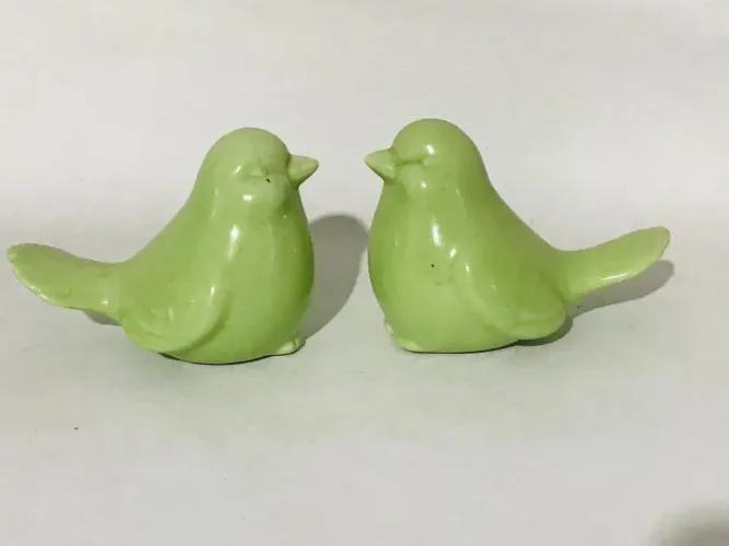Pássaros Decorativos de Cerâmica Verde antigo