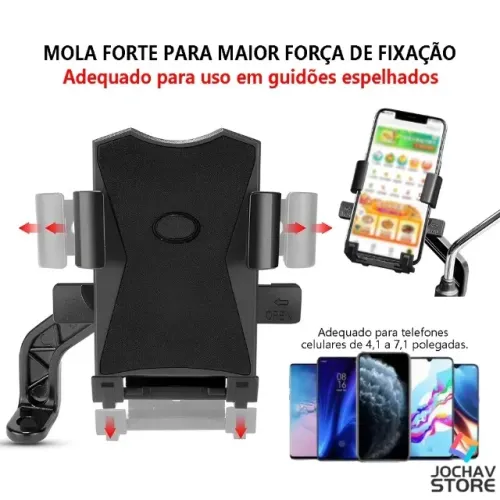 Achadinho da Shopee! Suporte de Celular 360° para Moto e Bike ? Retrovisor de Ferro Univer