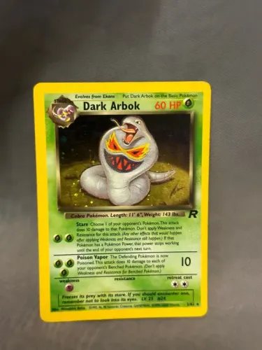 Carta Pokemon Dark Arbok - Edição Inglesa