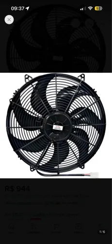 Eletro Ventilador SPAL 12v 16 polegadas Aspirante