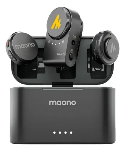 Microfone Lapela Maono Wave T5 Sem Fio P/ Câmera WM650 cancelamento de ruído Profissional