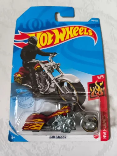 Hot Wheels Bad Bagger HW Flames 5/5 - Novo na Cartela
