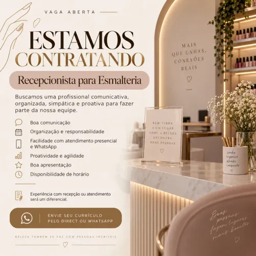 ? ESTAMOS CONTRATANDO | RECEPCIONISTA ?
