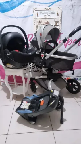 Carrinho e bebê conforto berço Moisés 4 em 1