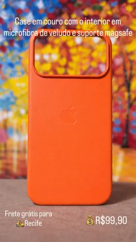 Capa iPhone 17 pro max couro com magsafe 