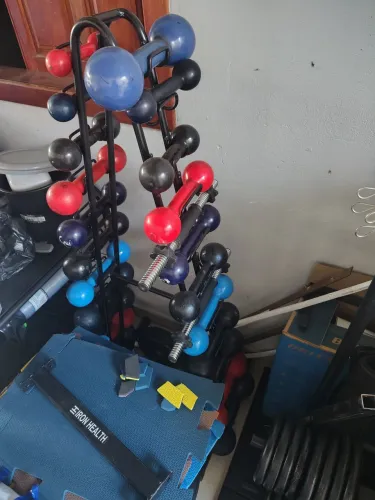 Halteres/dumbell emborrachado 