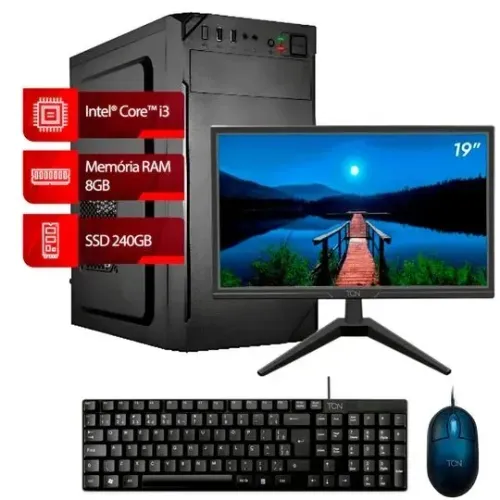 Computador Completo i3 8GB SSD 240GB | Windows