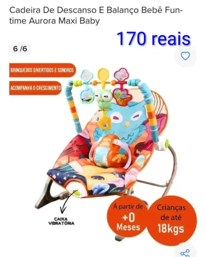 Cadeirinha de descanso para bebê 